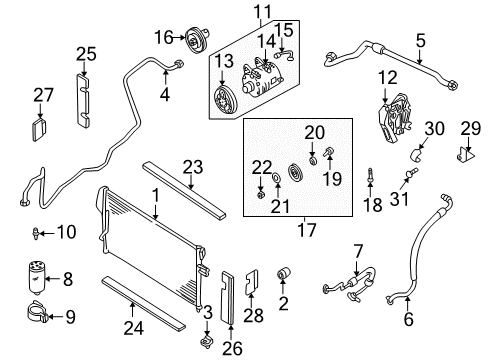 1998 Nissan Frontier Air Conditioner Switch Assy-Pressure Diagram for 92137-0W000