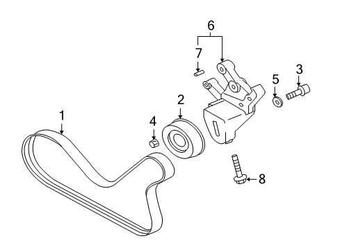 2004 Mitsubishi Endeavor Belts & Pulleys Washer Diagram for MF450155