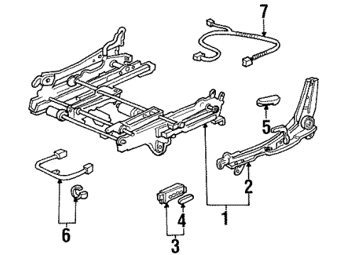 1997 Acura CL Power Seats Knob, Driver Side Reclining (Light Quartz Gray) Diagram for 81631-SV1-A02ZG