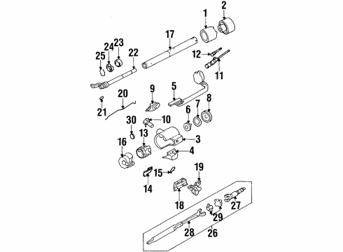 1988 Chevrolet K3500 Switches Switch Asm - Stop Lamp Diagram for 1261219