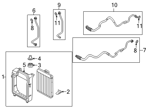 2010 BMW X6 Oil Cooler Engine Oil Cooler Diagram for 17217585286