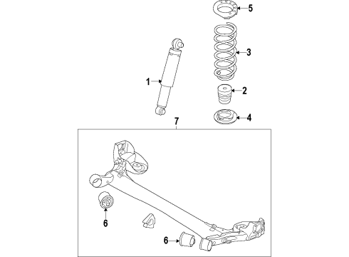 2015 Hyundai Elantra Rear Axle, Suspension Components Torsion Axle Complete Diagram for 55100-3Y100