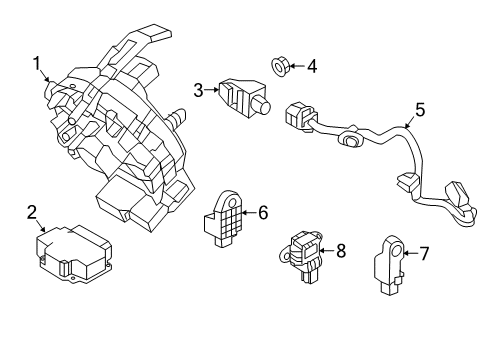 2017 Kia Optima Air Bag Components Sensor Assembly-Front Impact Diagram for 95930-C2000