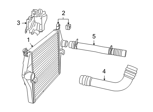 2012 Ram 2500 Intercooler Charge Air Cooler Duct Diagram for 55056904AB