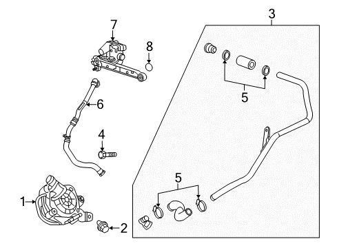 2009 Pontiac G5 Emission Components Air Injection Reactor Pipe Diagram for 12629517