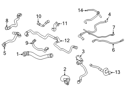 2022 BMW X6 Radiator & Components HOSE FOR EXPANSION TANK Diagram for 17127536480