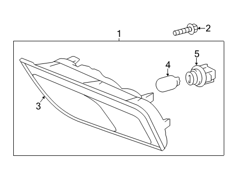 2015 Lexus GX460 Bulbs Lamp Assembly, Front Turn Signal Diagram for 81510-60591