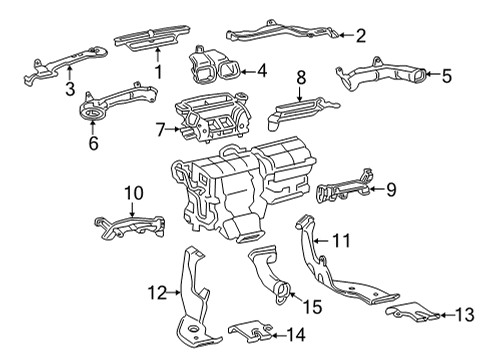 2022 Toyota Venza Ducts Side Duct Diagram for 55086-48030