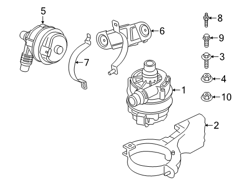 2021 BMW Z4 Water Pump Torx Screw Diagram for 07129907102