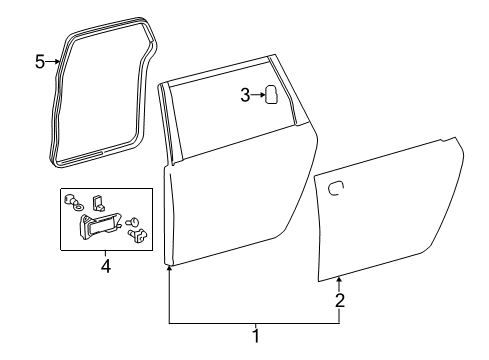 2008 Toyota Sienna Side Loading Door - Door & Components Surround Weatherstrip Diagram for 67871-08021-B0