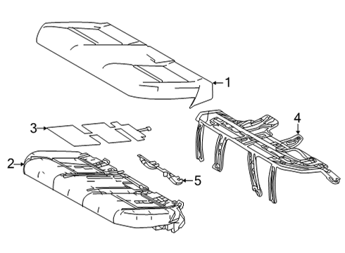 2022 Lexus NX350h Rear Seat Components HEATER ASSY, SEAT Diagram for 87510-78250