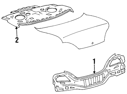 1997 Hyundai Elantra Rear Body Panel Assembly-Back Diagram for 69100-29010