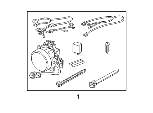 2010 Honda Element Fog Lamps Foglights Diagram for 08V31-SCV-100C