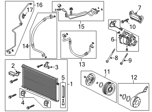 2011 Acura TSX A/C Condenser, Compressor & Lines Valve Assembly, Safety Diagram for 38801-RL5-A01