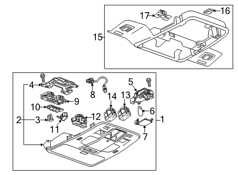 2014 Chevrolet Malibu Sunroof Transmitter Diagram for 13501109