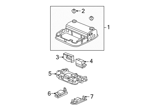 2017 Acura RDX Overhead Console Opener Unit, Garage (W/Seal) Diagram for 36612-TX4-000