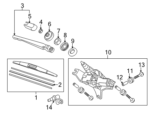 2011 Acura TSX Wiper & Washer Components Nozzle Assembly, Windshield Diagram for 76850-TL4-G01