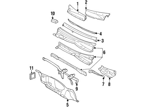 Oem Gm 10219155 - Deflector-plenum Water