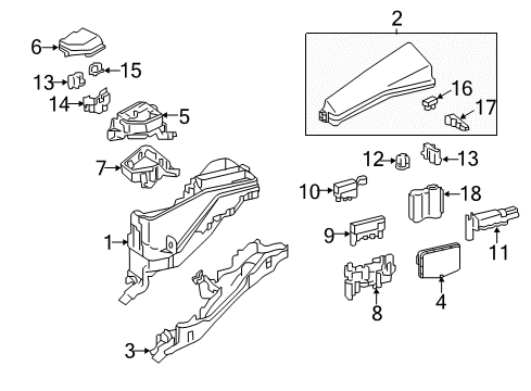 2014 Toyota Avalon Fuse & Relay Relay Box Diagram for 82610-33100