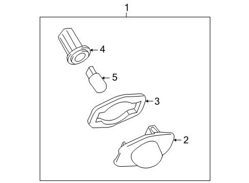 2013 Toyota Corolla Bulbs License Lamp Diagram for 81270-12521