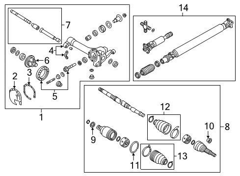 2015 Nissan Frontier Carrier & Front Axles Shield-Dust Diagram for 39752-EA40A