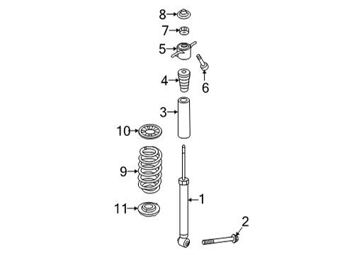 2021 Hyundai Elantra Shocks & Components - Rear Spring-RR Diagram for 55330-AA710