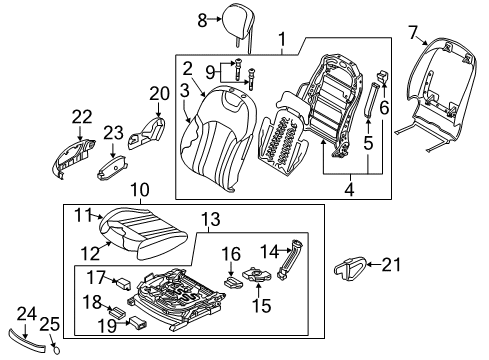 2015 Hyundai Genesis Passenger Seat Components Blower Unit-Front Cushion VENTILA Diagram for 88550-B1100