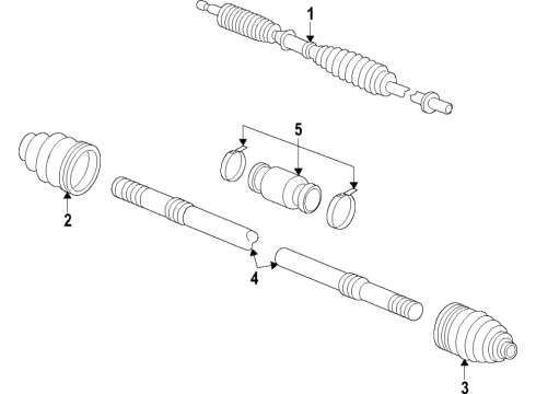 2020 Nissan Kicks Axle Shafts & Joints, Drive Axles Repair Kit - Dust Boot, Inner Diagram for C9741-ED50J