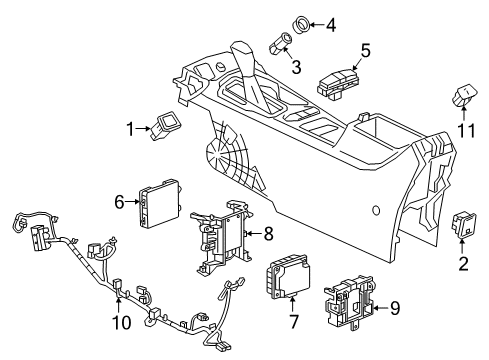 2017 Chevrolet Cruze Center Console Heat Switch Diagram for 13432375