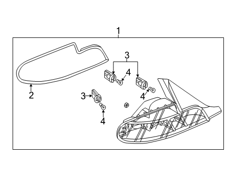 2002 BMW Z3 Tail Lamps Tail Light, Right Diagram for 63218381252