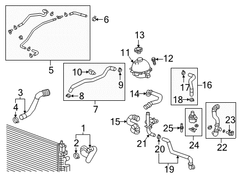 2018 GMC Terrain Powertrain Control Map Sensor Diagram for 55593802