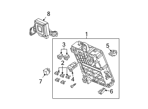 2011 Honda Fit Electrical Components EPS UNIT Diagram for 39980-TK6-305