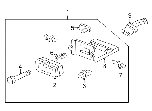 1995 Chevrolet Camaro Fog Lamps Lamp Asm-Front Fog Diagram for 16524930