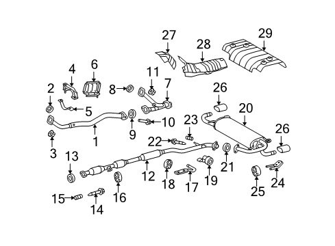2014 Toyota Venza Exhaust Components Gasket, Exhaust Pipe Diagram for 90917-A6003