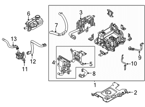 2021 Kia Sorento Electrical Components Wiring Assembly-LDC Pos Diagram for 91660P4010