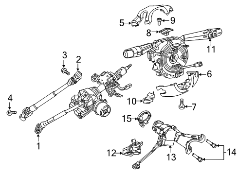 2018 Fiat 500X Steering Column & Wheel, Steering Gear & Linkage Screw Diagram for 6107354AA