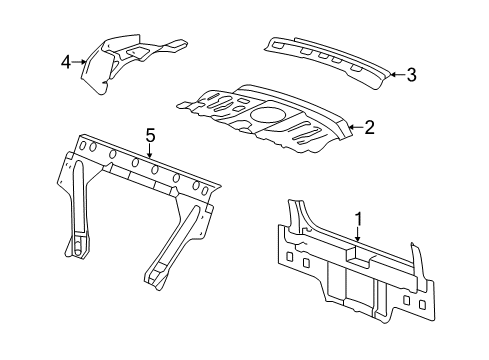 2013 Cadillac CTS Rear Body Rear Body Panel Diagram for 22838887