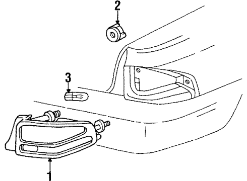 1996 Chrysler Sebring Tail Lamps Lamp Pkg-Tail Stop Turn Diagram for 5016115AA