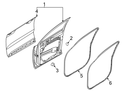 2022 Kia Sorento Door & Components W/STRIP Assembly-Fr Dr S Diagram for 82140P2000