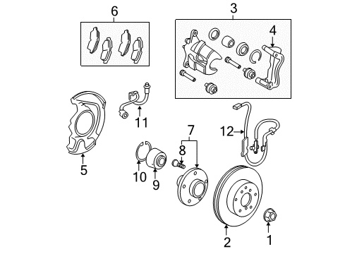 2009 Toyota Corolla Anti-Lock Brakes Actuator Diagram for 44050-02260