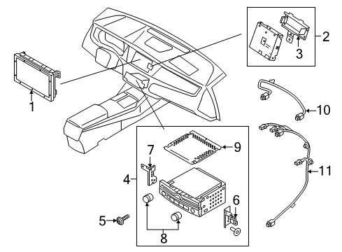 2015 Kia K900 Navigation System Bracket-Set Mounting, LH Diagram for 961753T000