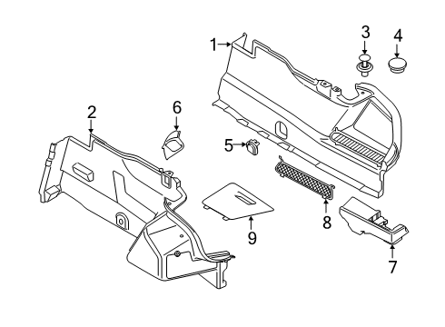 2020 BMW 840i xDrive Interior Trim - Rear Body LEFT TRUNK TRIM Diagram for 51477435269