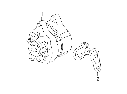 2009 Dodge Ram 3500 Alternator ALTERNATR-Engine Diagram for 4801632AA