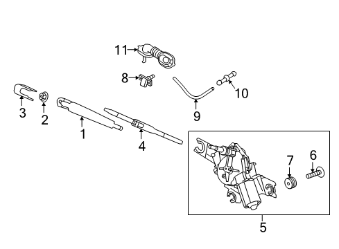 2020 Kia Sportage Wipers Rear Washer Nozzle Assembly Diagram for 98931-C5000