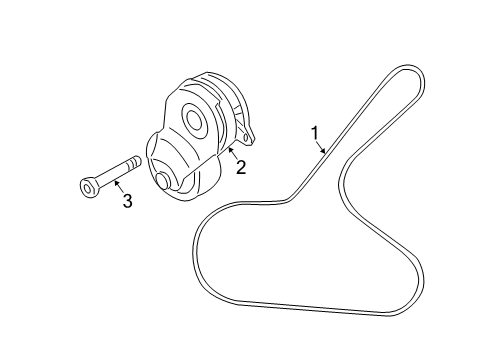 2021 Nissan Kicks Belts & Pulleys Tensioner Assy-Auto Diagram for 11955-5RF0A