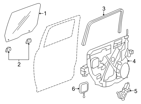 2011 Ram 2500 Rear Door Seal-Rear Door Diagram for 55372137AE