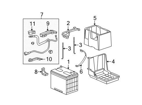 2012 Honda Accord Battery Cable Assembly, Starter Diagram for 32410-TA0-A11