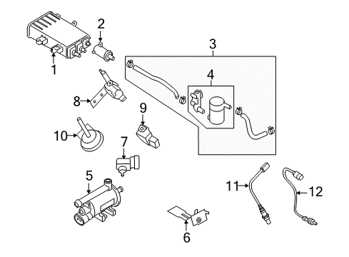 2014 Hyundai Tucson Emission Components CANISTER-Aux Diagram for 31421-2S550