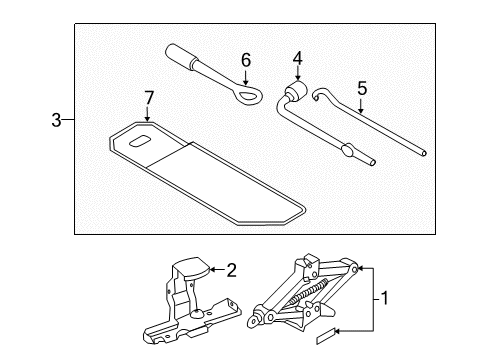 2013 Hyundai Tucson Jack & Components Jack Assembly Diagram for 091102S100