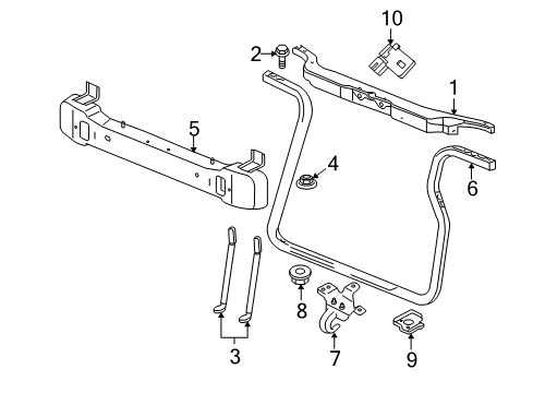 2007 Jeep Commander Automatic Temperature Controls CROSSMEMBER-UNDERBODY Diagram for 5166082AB